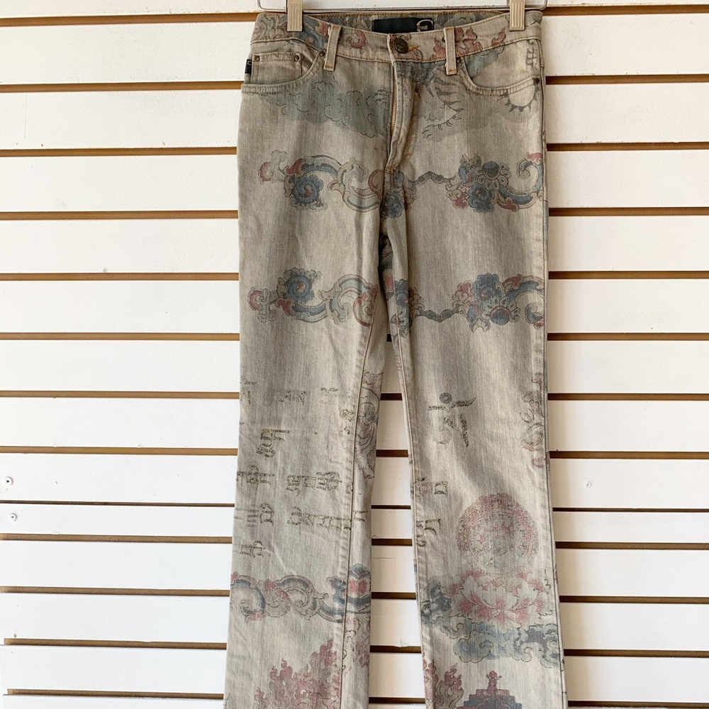 Vintage 90’s Just Cavalli Printed Denim trousers